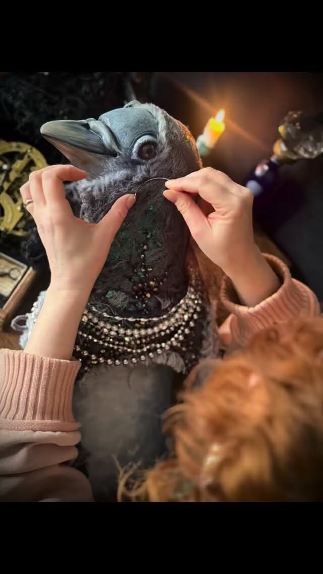 Happy new moon 🌚 A time for beginnings and plans. I’ve been busy making this pigeon wall piece, the second form a series of three that I’m planning to create, a crow, a pigeon and an owl. I’m not sure what to call them, any suggestions for names? 
.
.
.
.
.
#flotsam_fables #pigeon #triptych